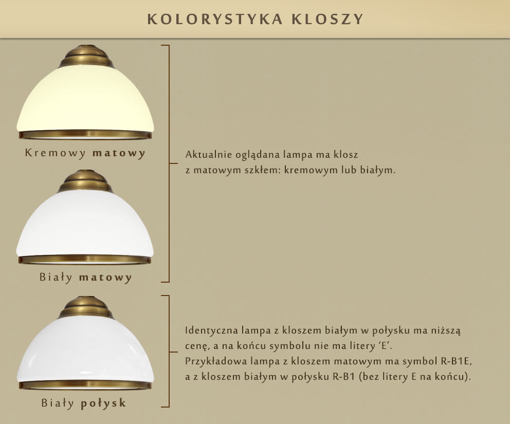 Klasyczny zwis mosiężny NR-S1DE - obrazek 4