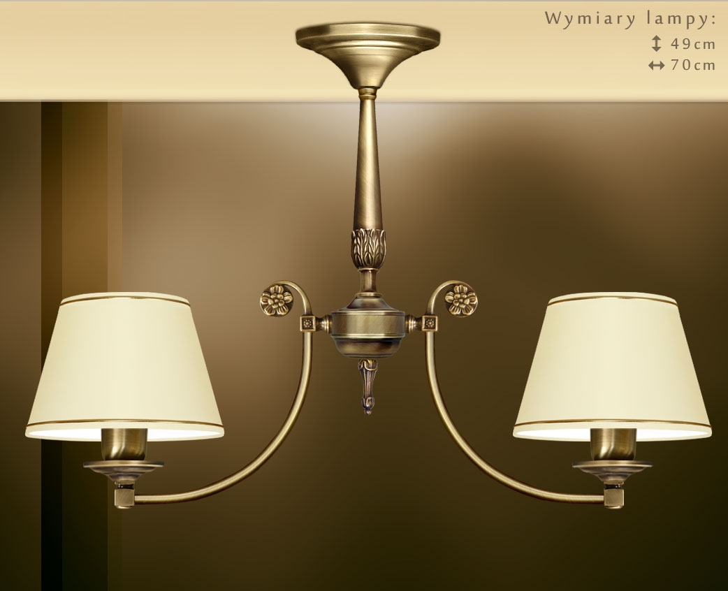 Lampa klasyczna z dwoma abażurami NA-S2K