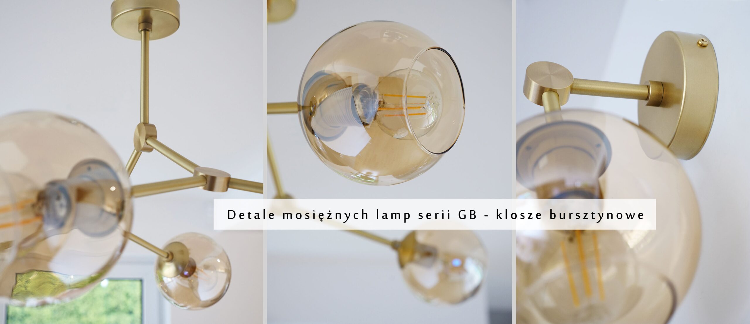Lampa wisząca z miodowymi kloszami GB-S2 - obrazek 2