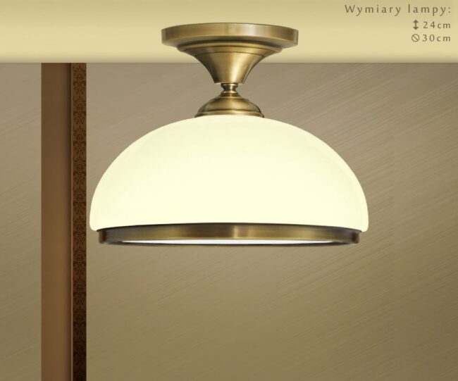 Lampa sufitowa klosz 30cm złota patyna SR-PL1GDE