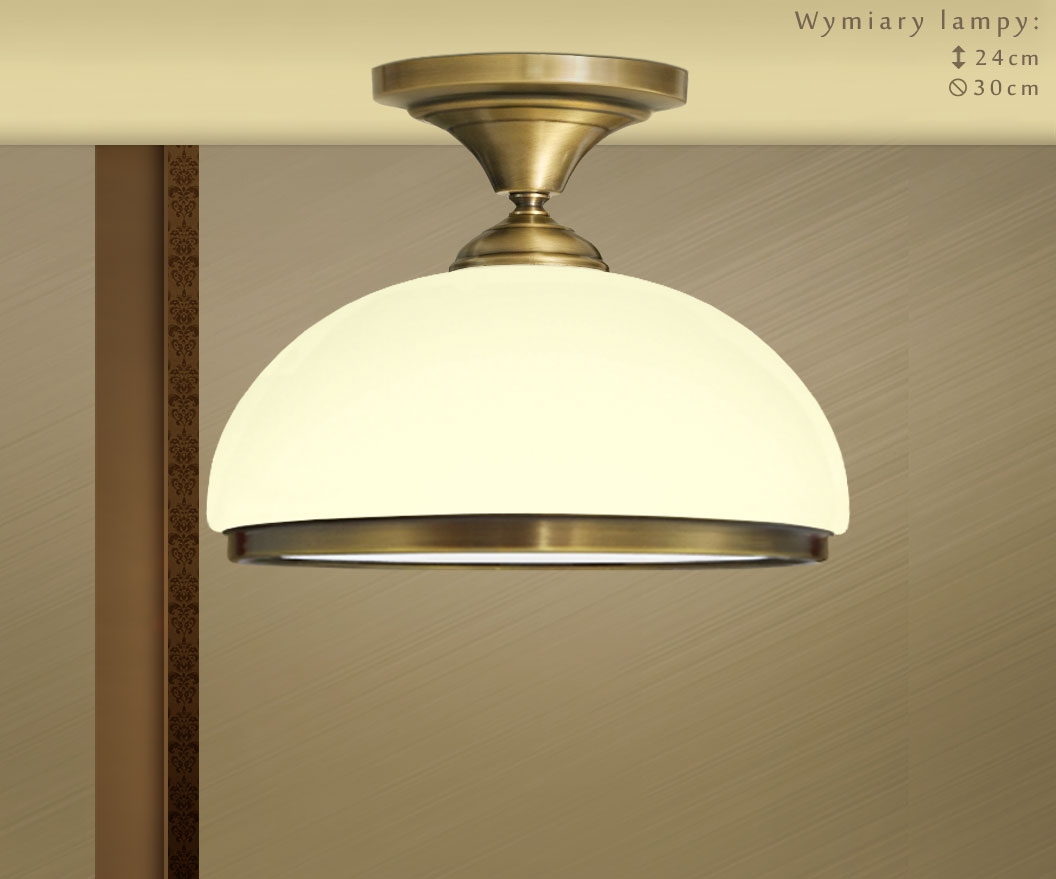 Lampa sufitowa klosz 30cm złota patyna SR-PL1GDE