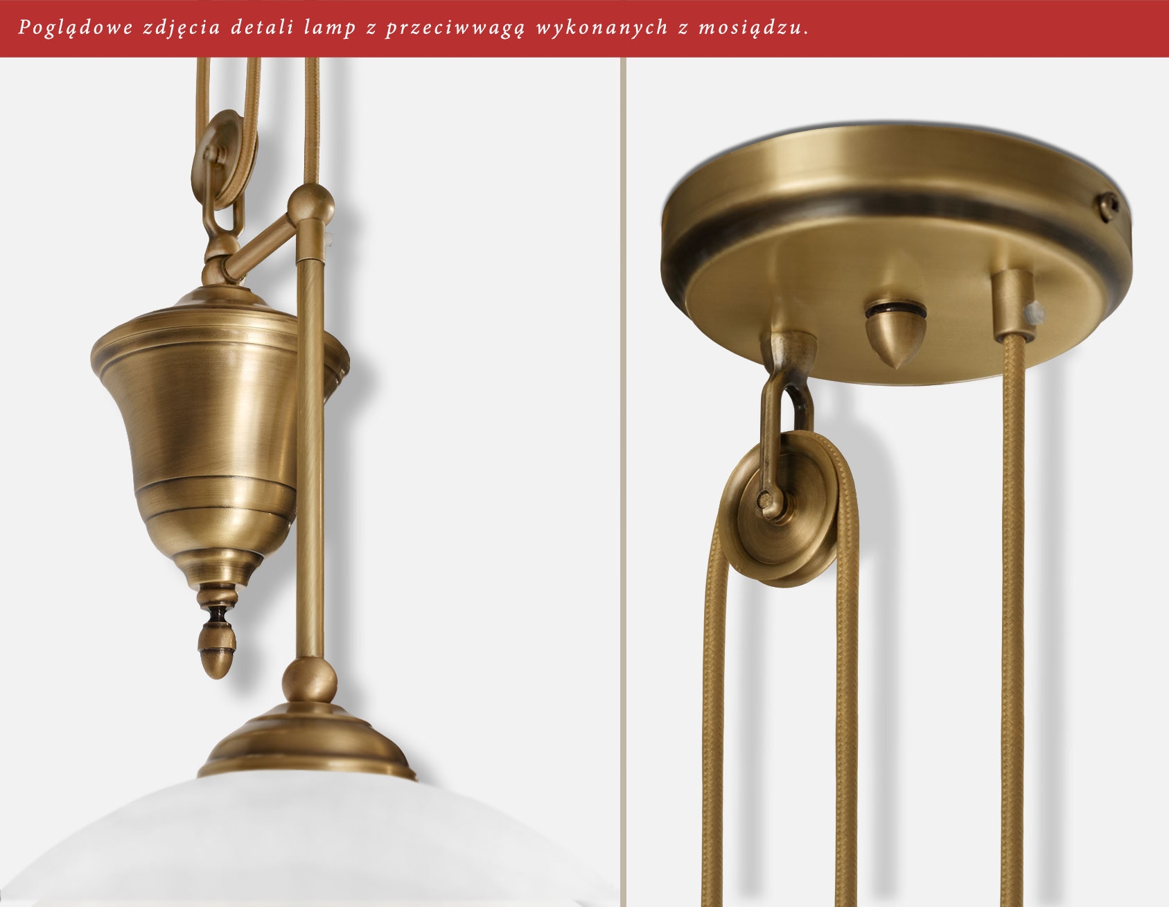 Mosiężna lampa regulowana VG-S1P - obrazek 2