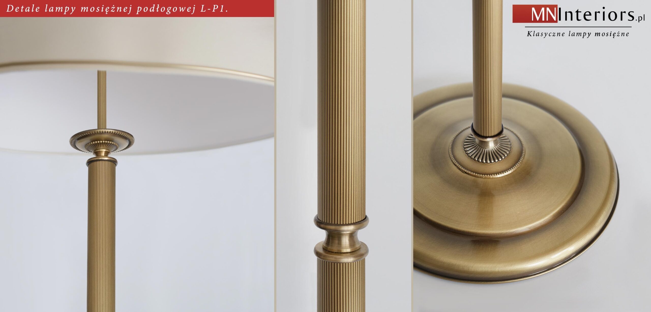 Lampa podłogowa z abażurem L-P1 - obrazek 2