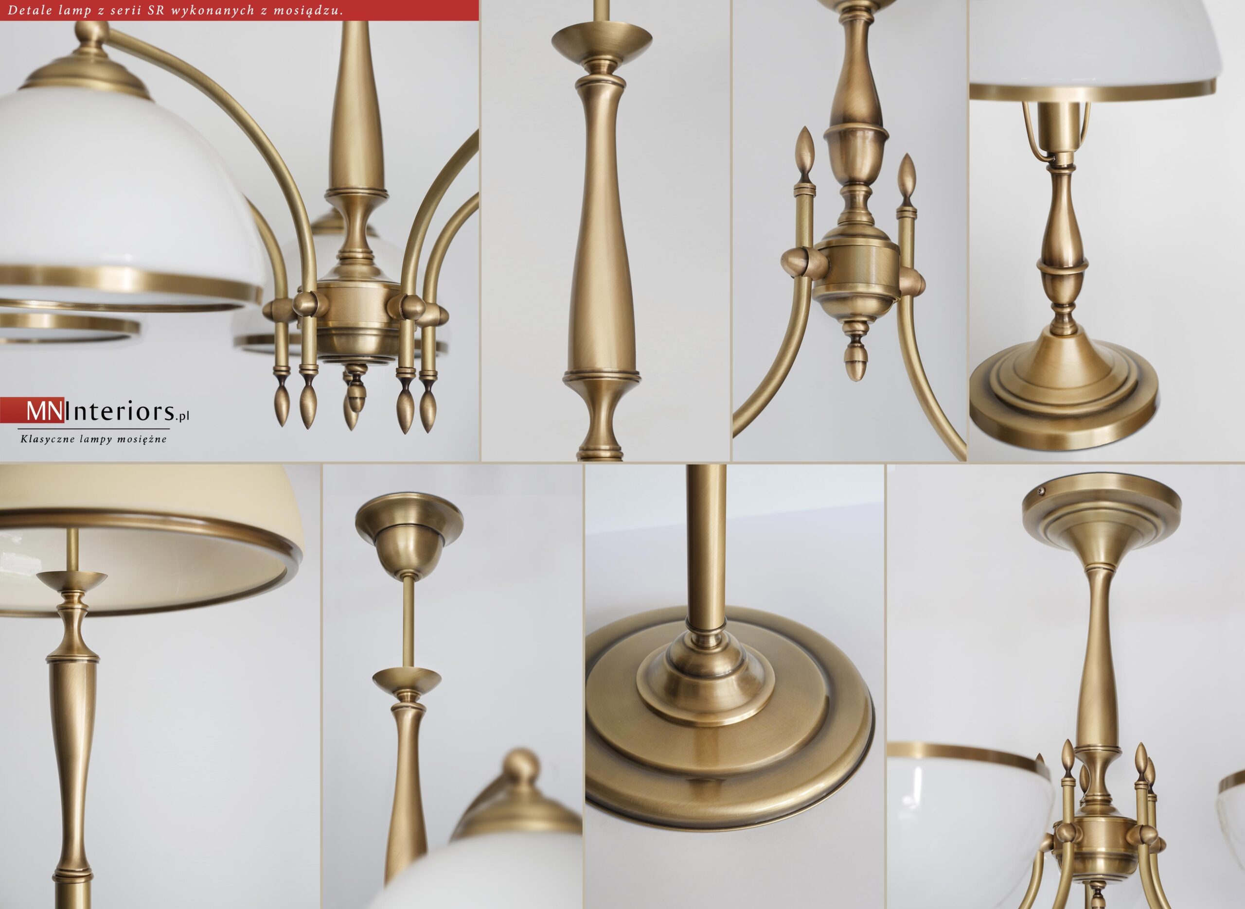 Stylowy kinkiet z mosiądzu SR-K2 - obrazek 2