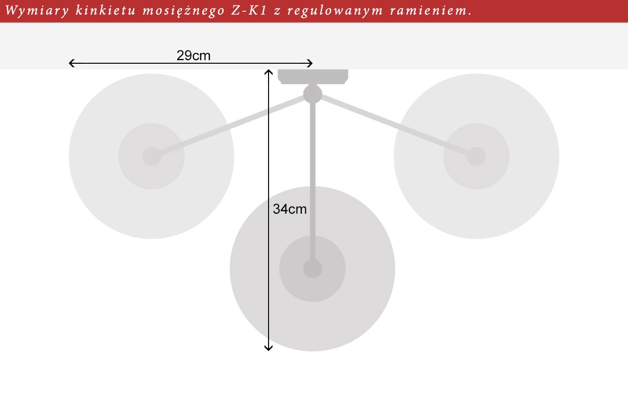 Kinkiet klasyczny z regulowanym ramieniem YZ-K1 - obrazek 3