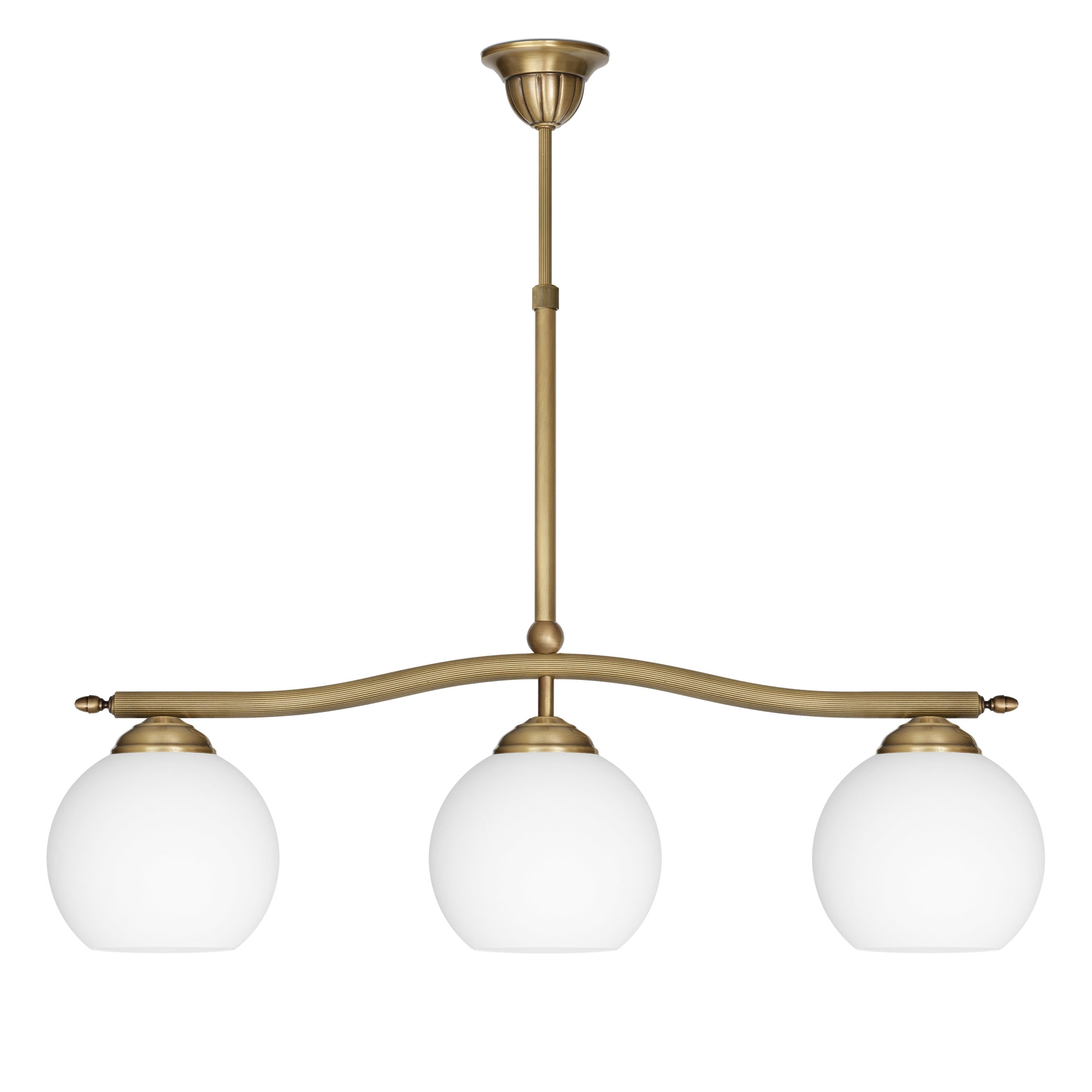 Lampa mosiężna nad stół z kulami QV-S3L