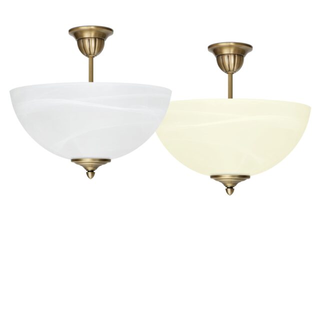 Lampa mosiężna z 1 kloszem V-S1A