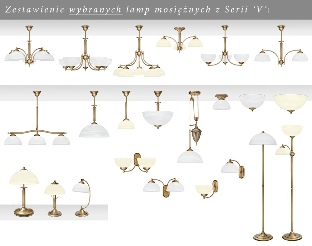 Regulowana lampa mosiężna V-S1PB - obrazek 3