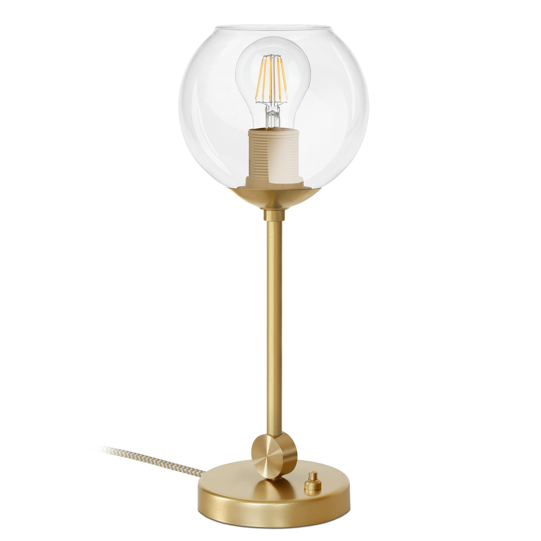 Złota lampa nocna do sypialni KT-B1