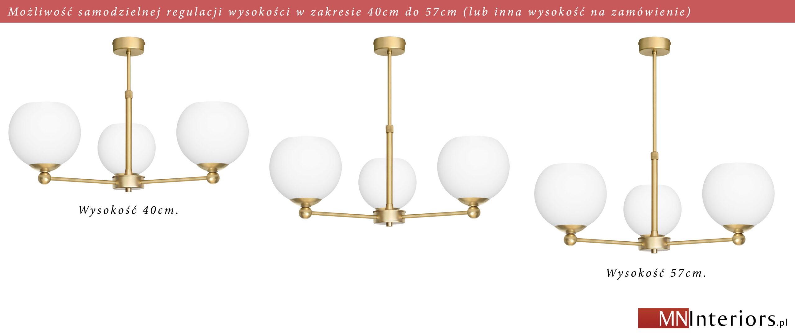 Nowoczesny żyrandol do pokoju KLM-S3AR - obrazek 2