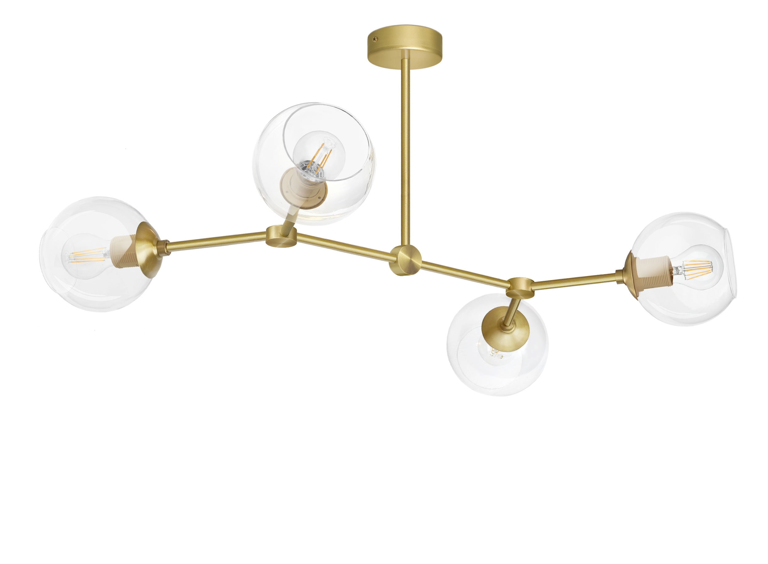 Złota lampa loftowa z mosiądzu GT-S4T