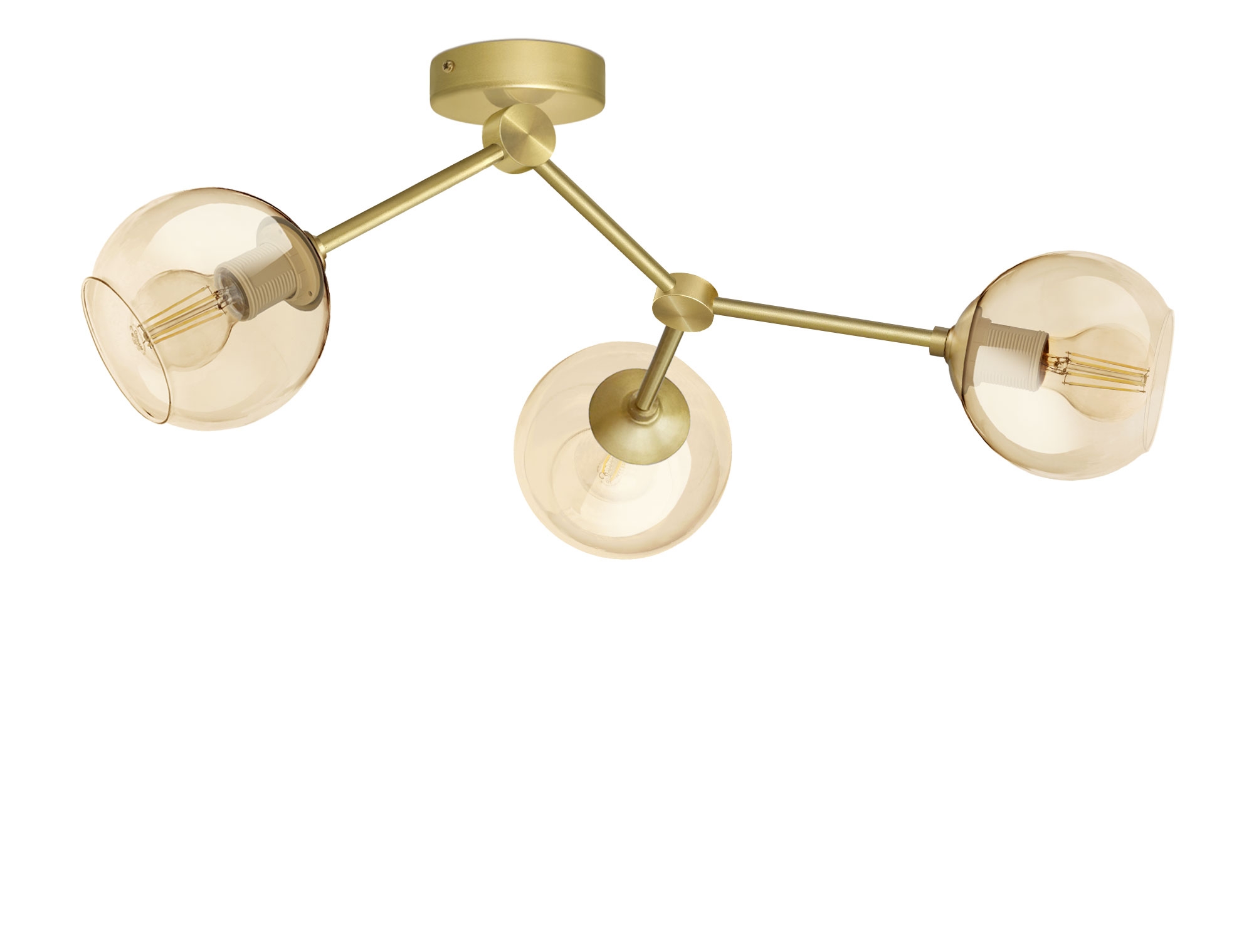 Niska sufitowa lampa mosiężna GB-S3K