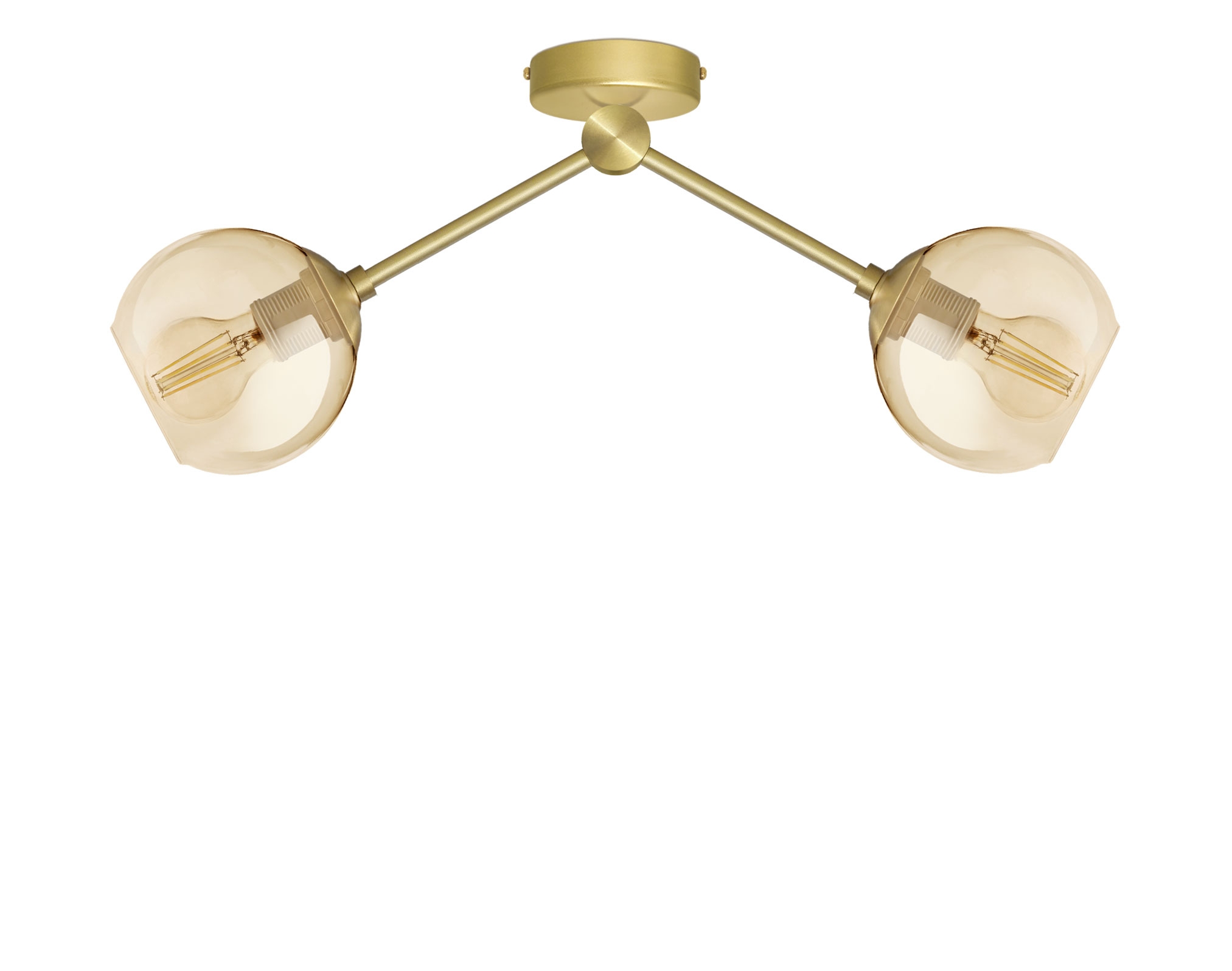 Przysufitowa złota lampa mosiężna GB-S2K
