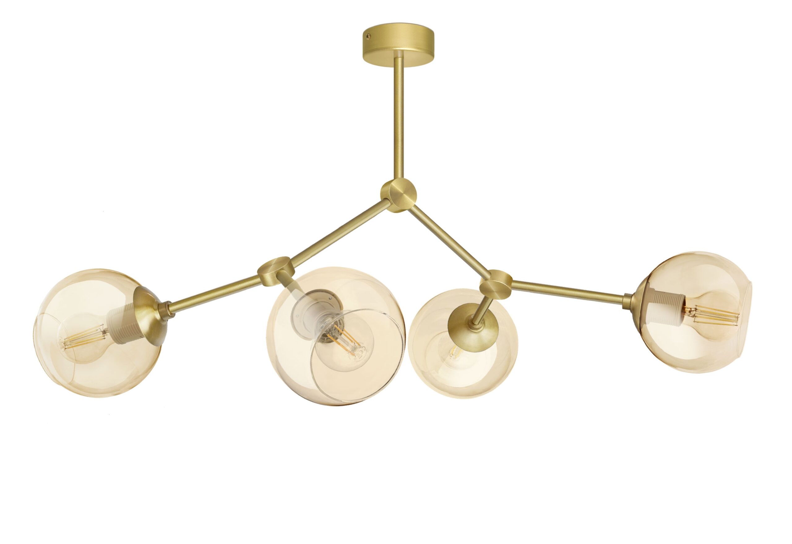 Złota lampa wisząca do salonu/pokoju GB-S4
