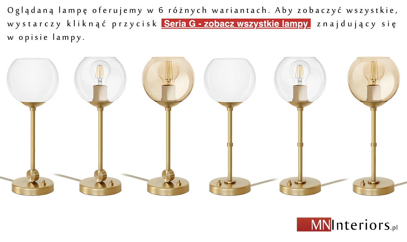 Złota lampka na szafkę nocną G-B1U - obrazek 4