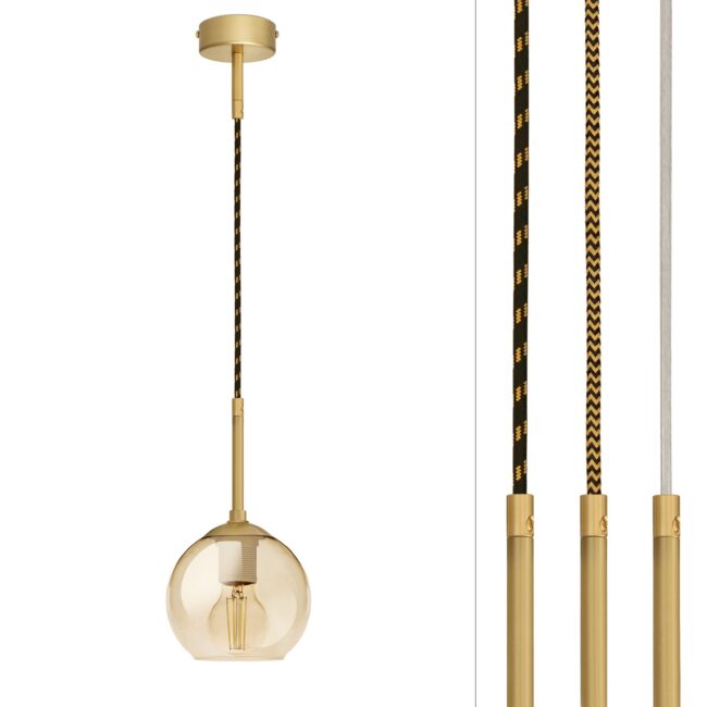 Pojedyncza lampa wisząca z mosiądzu GB-S1GU