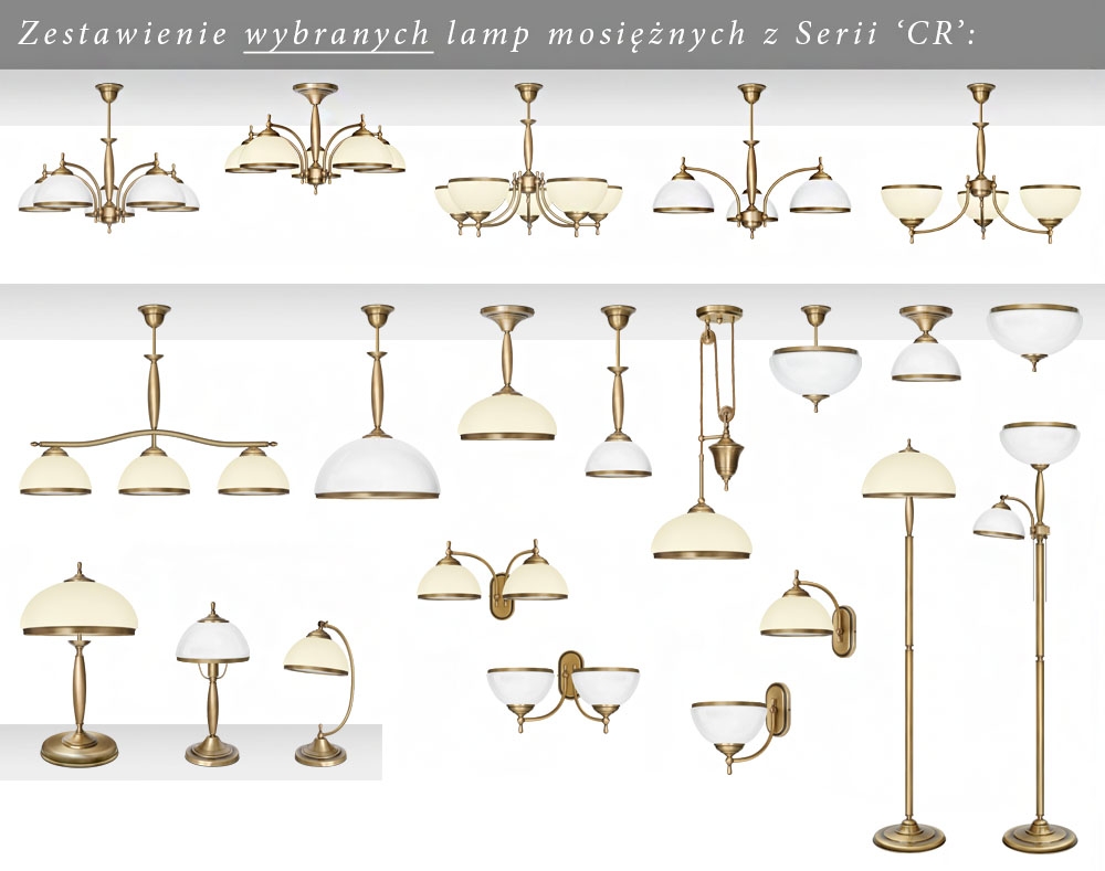Niska klasyczna lampa sufitowa CR-S1KE - obrazek 3