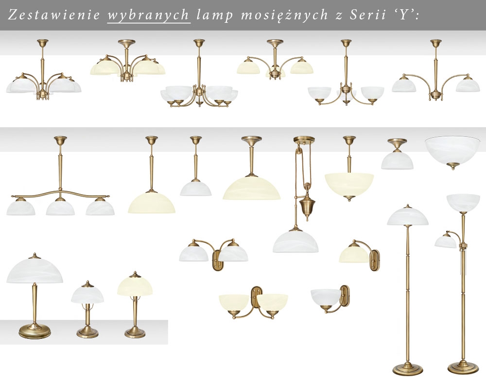 Klasyczny kinkiet z mosiądzu Y-K2 - obrazek 4