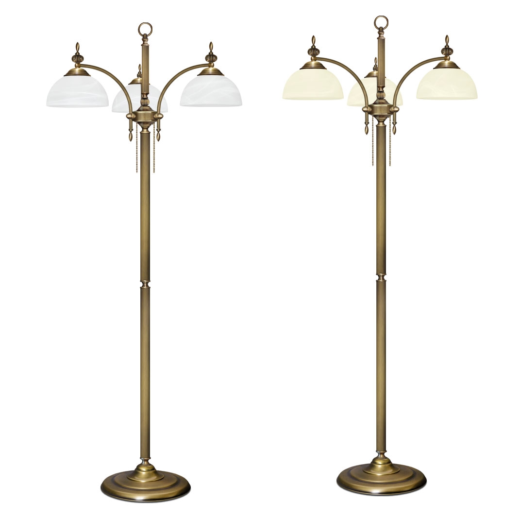 Lampa podłogowa z mosiądzu H-P3