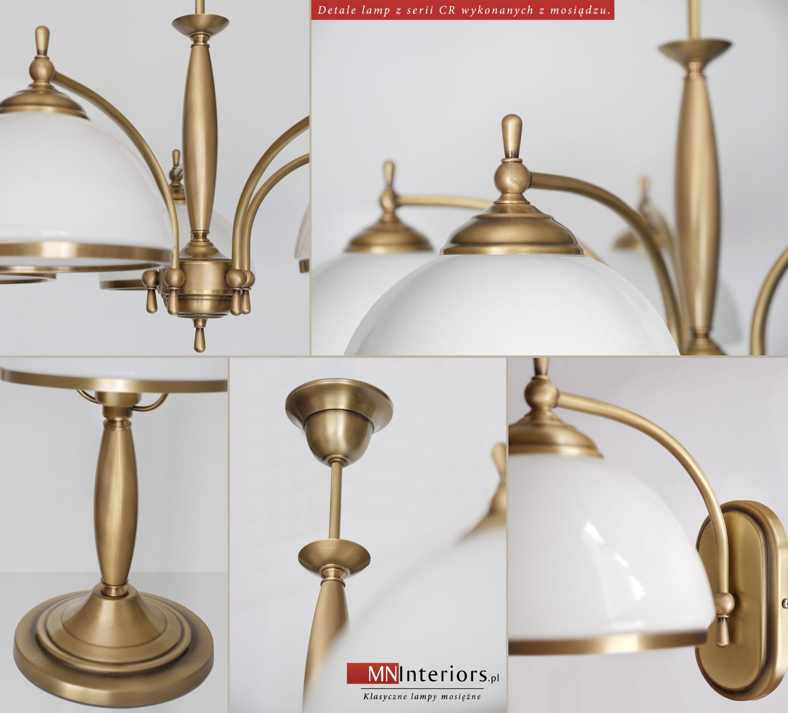 Elegancka złota lampka biurkowa CR-B1CE - obrazek 2