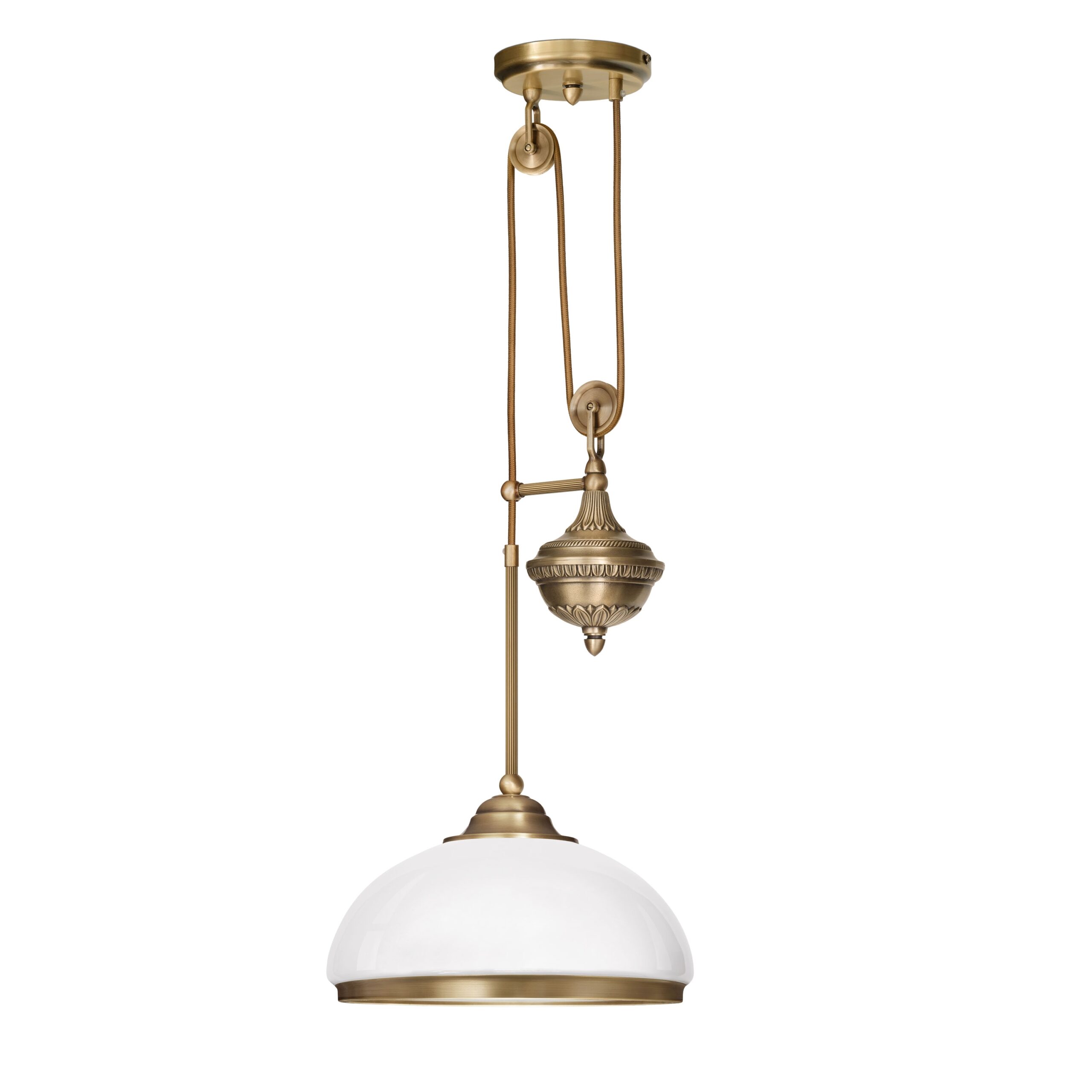 Lampa mosiężna z 1 kloszem R-S1PM