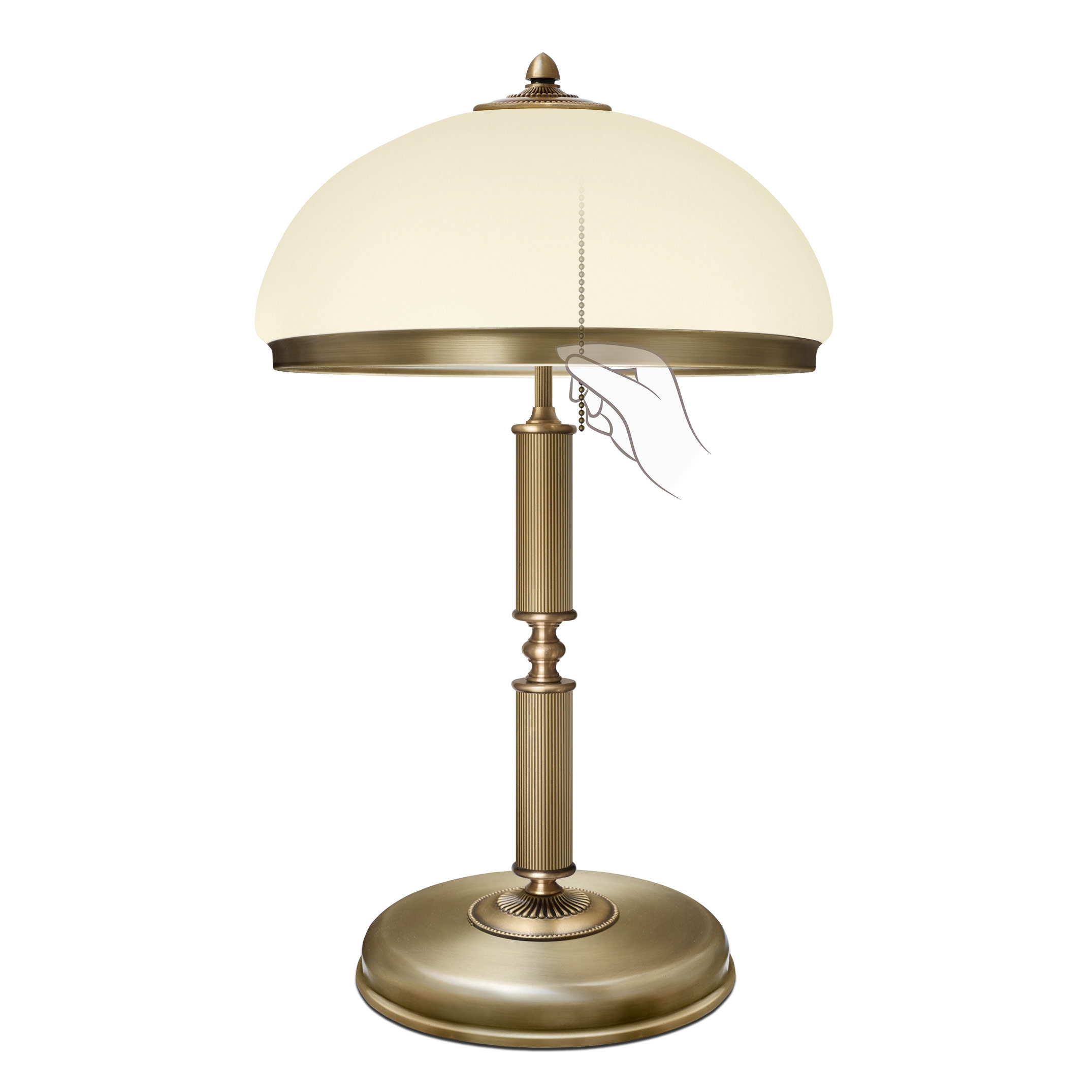 Elegancka lampa na komodę z łańcuszkiem R-B2E-L