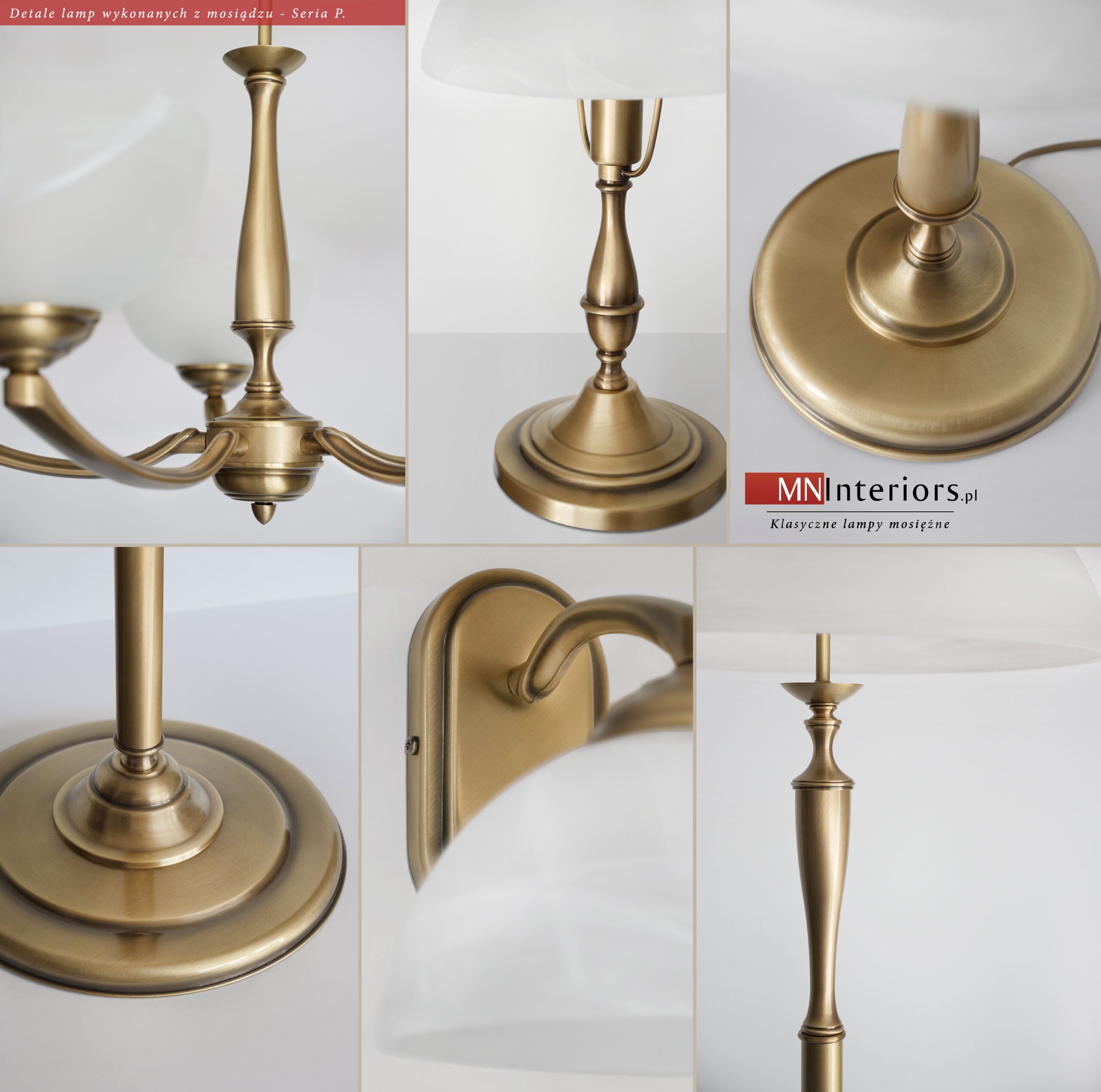 Krótka złota elegancka lampa wisząca P-S1K - obrazek 2