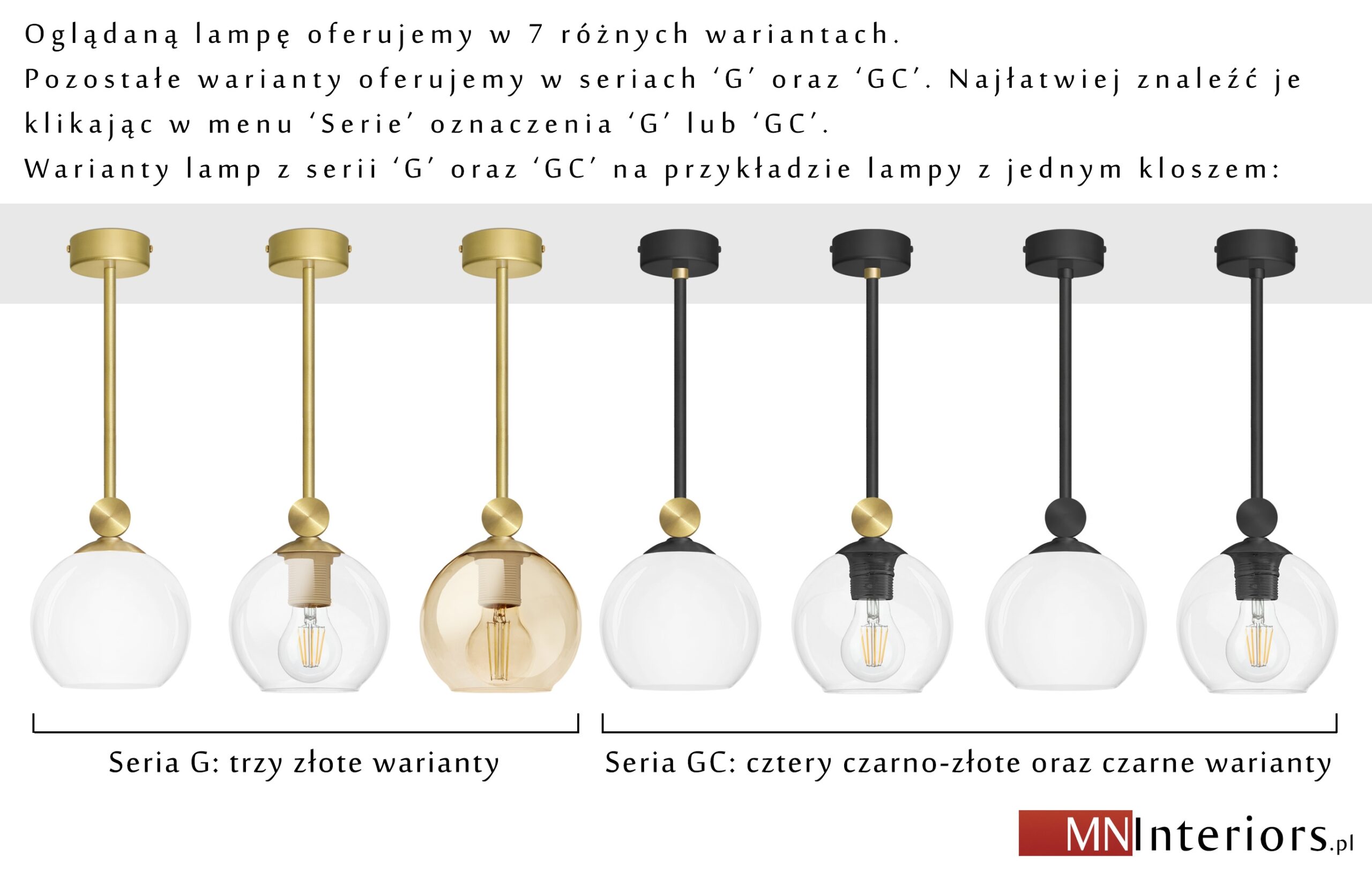 Złota krótka mosiężna lampa sufitowa GT-S1B - obrazek 3