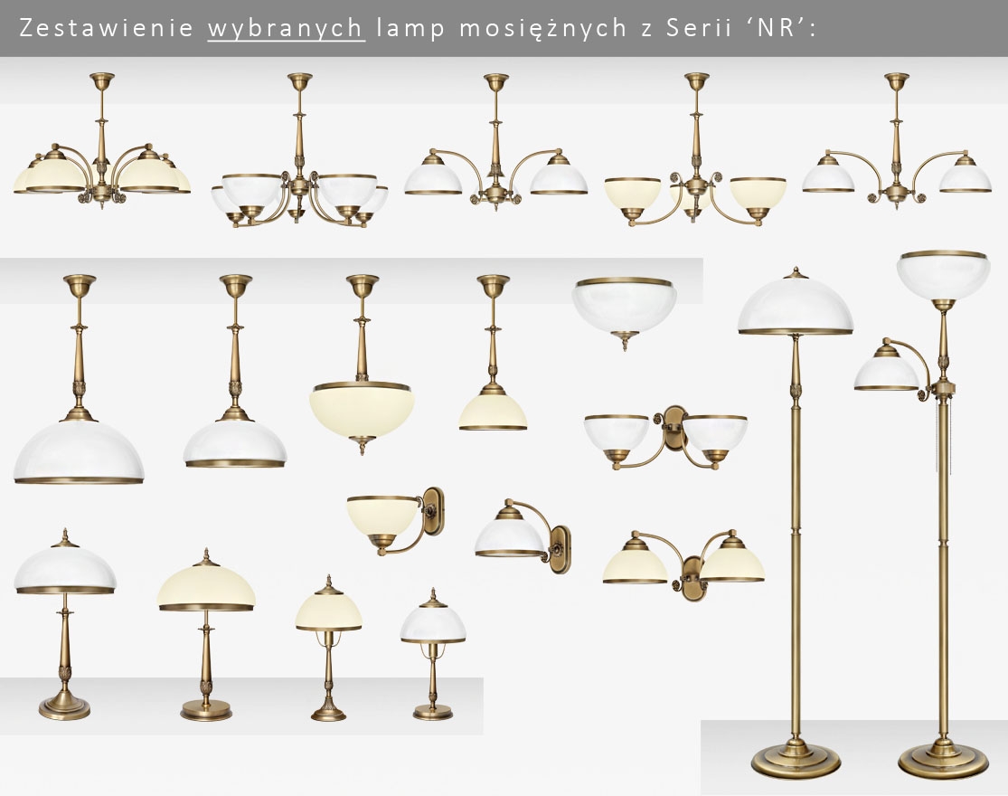 Lampa sufitowa mosiężna NR-S1D - obrazek 3