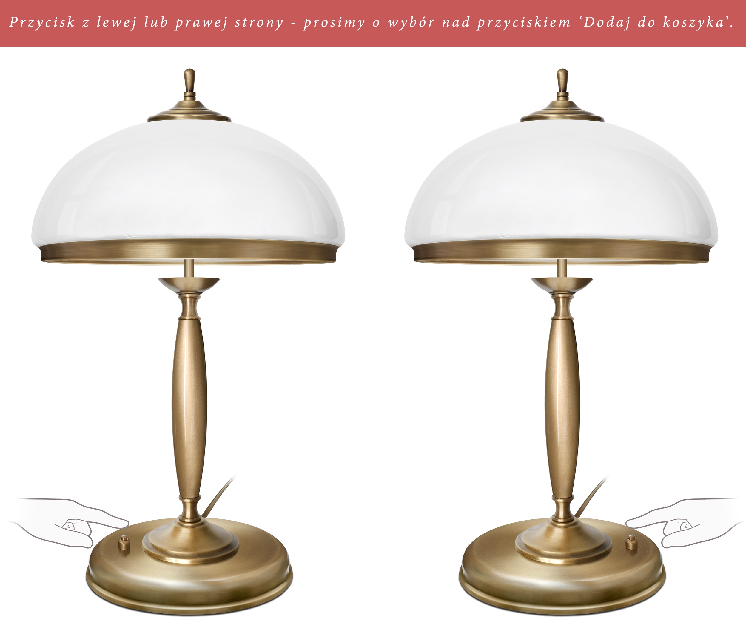 Lampa z mosiądzu na duże biurko CR-B2-P - obrazek 2