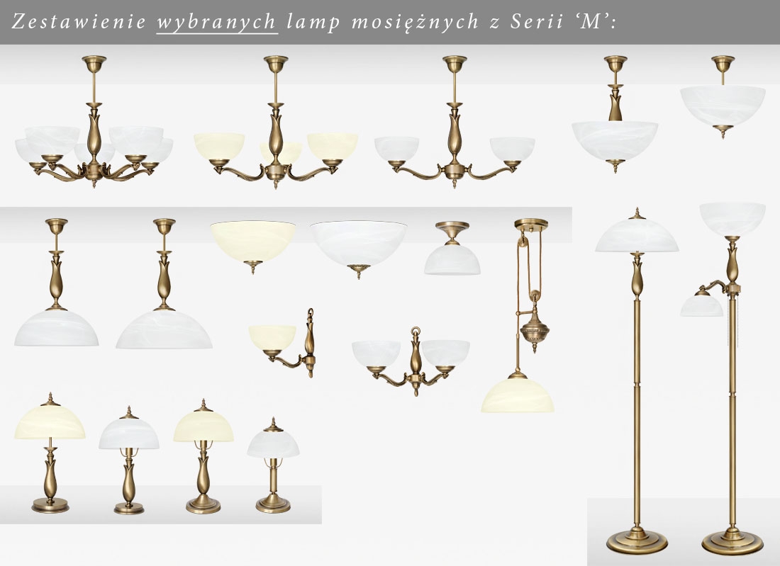 Lampa klasyczna z mosiądzu M-S1AB - obrazek 3