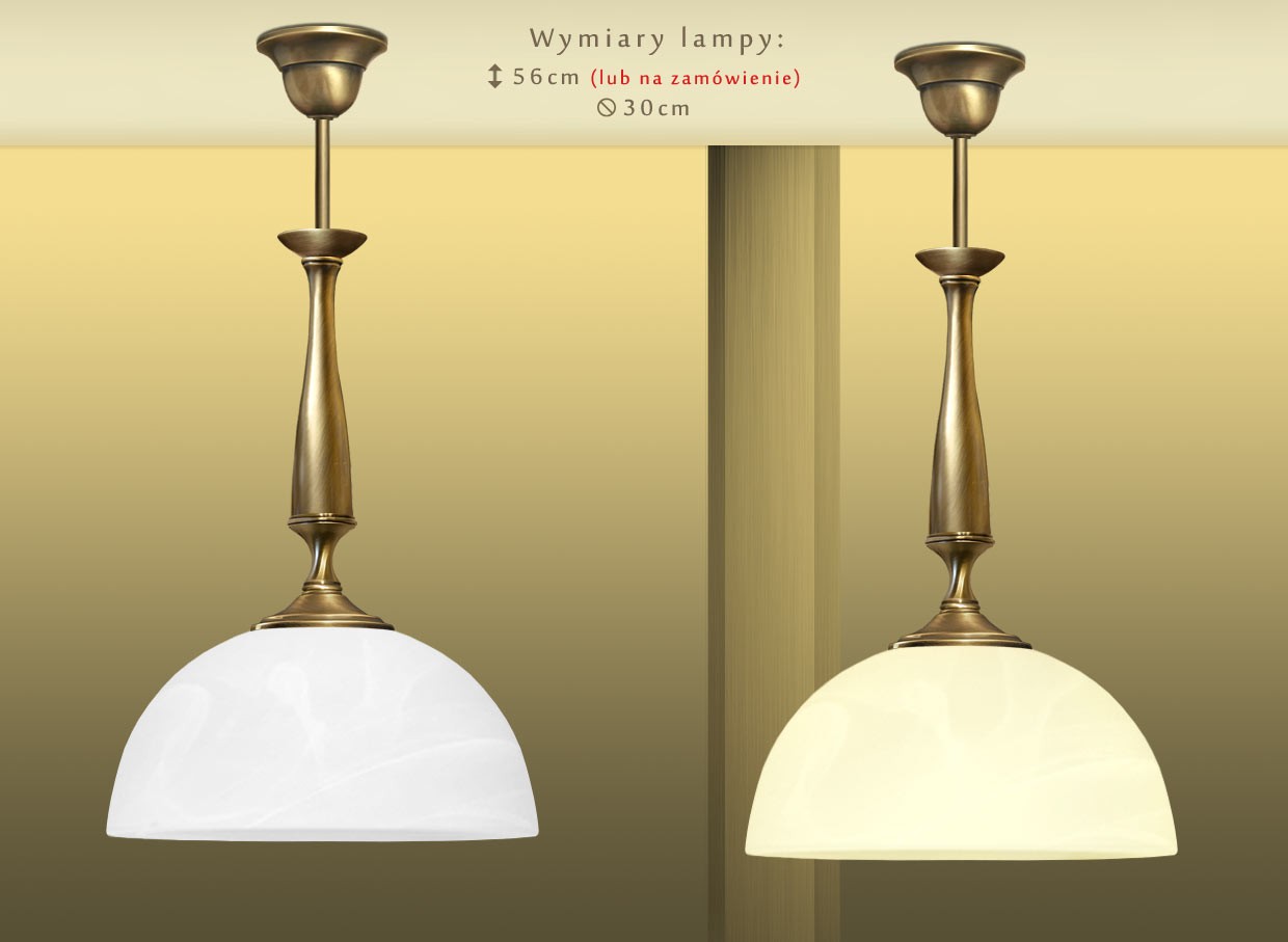 Lampa sufitowa mosiężna P-S1B - obrazek 2