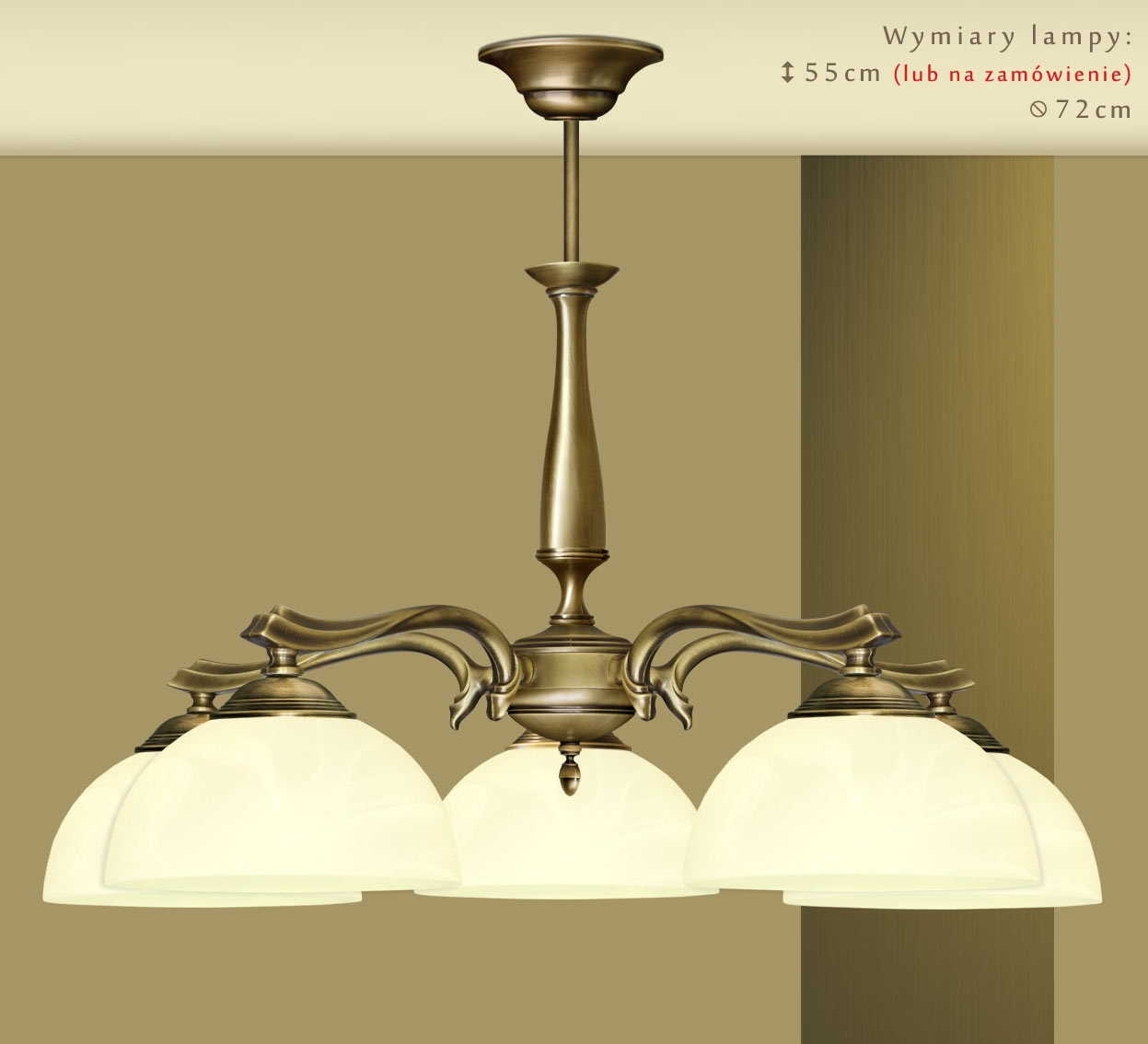 Mosiężna lampa 5-punktowa U-S5 - obrazek 2