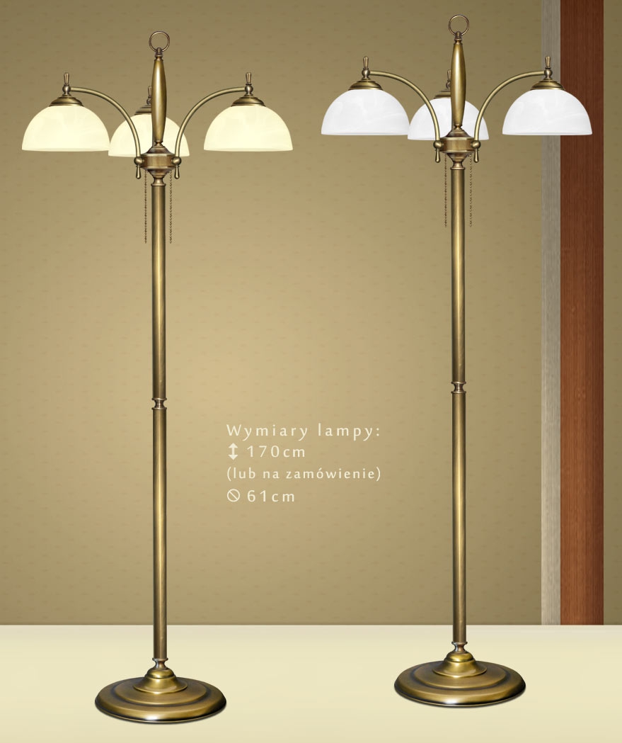 Lampa podłogowa z mosiądzu C-P3 - obrazek 2