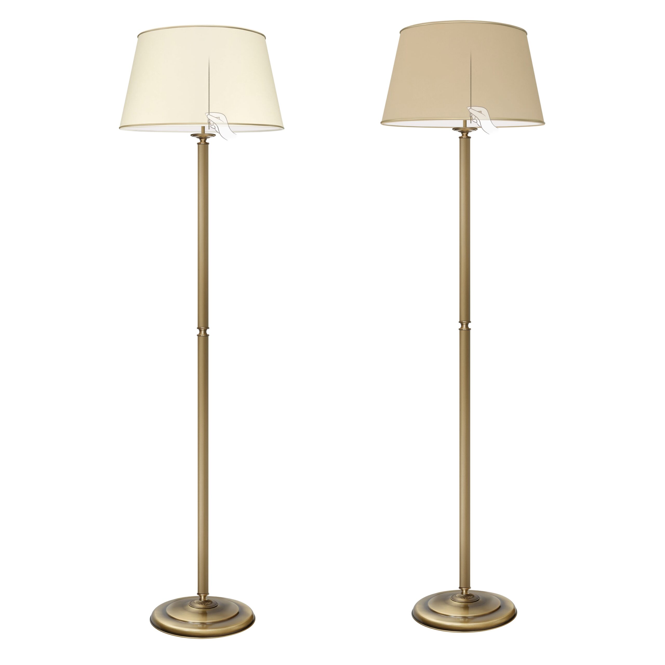 Elegancka lampa stojąca z abażurem L-P1-L
