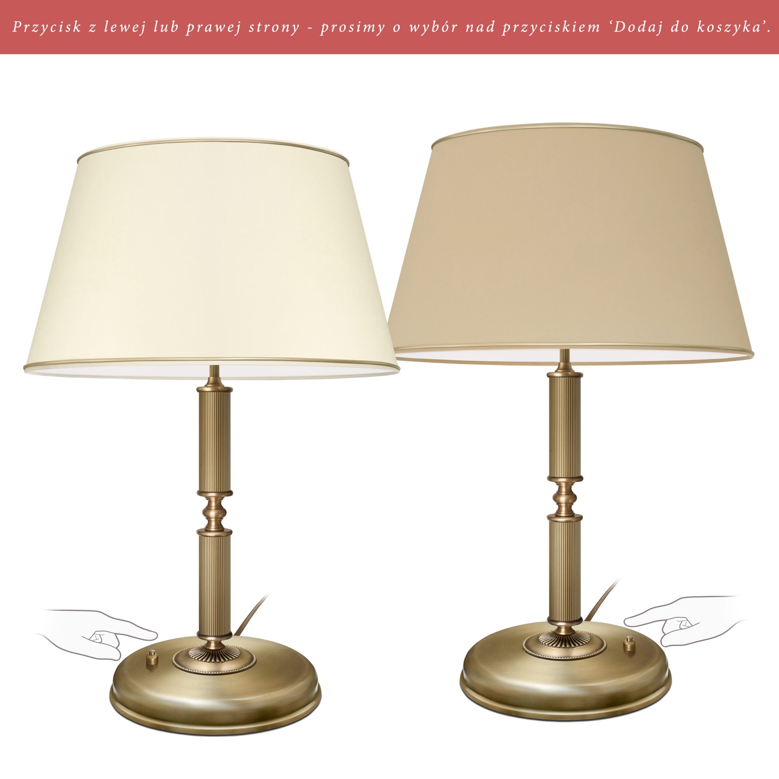 Klasyczna lampa stołowa w patynie L-B2-P - obrazek 2