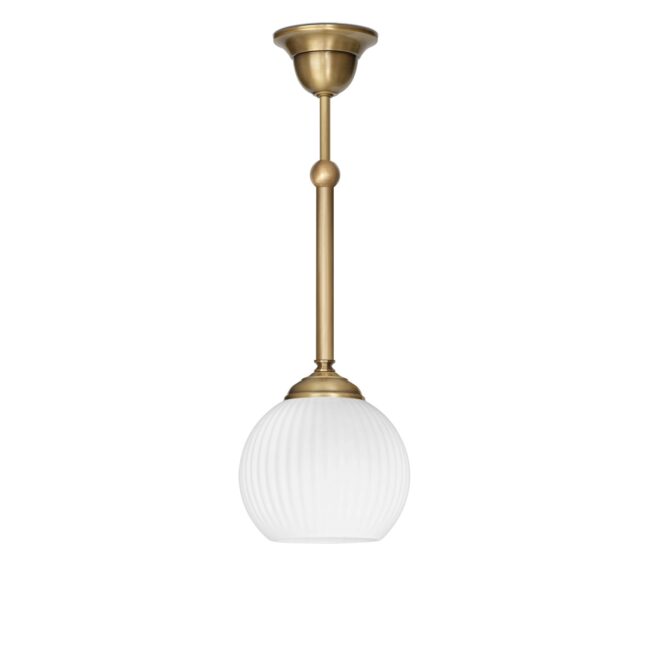 Złota lampa wisząca z małą kulą QNC-S1C