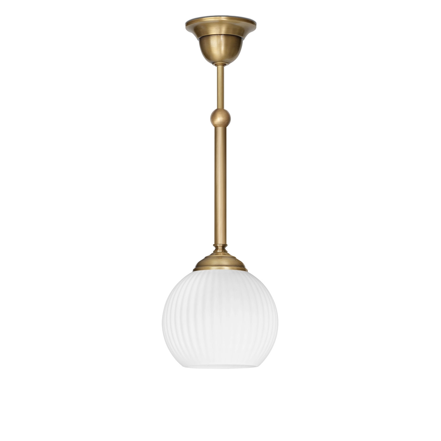 Złota lampa wisząca z małą kulą QNC-S1C