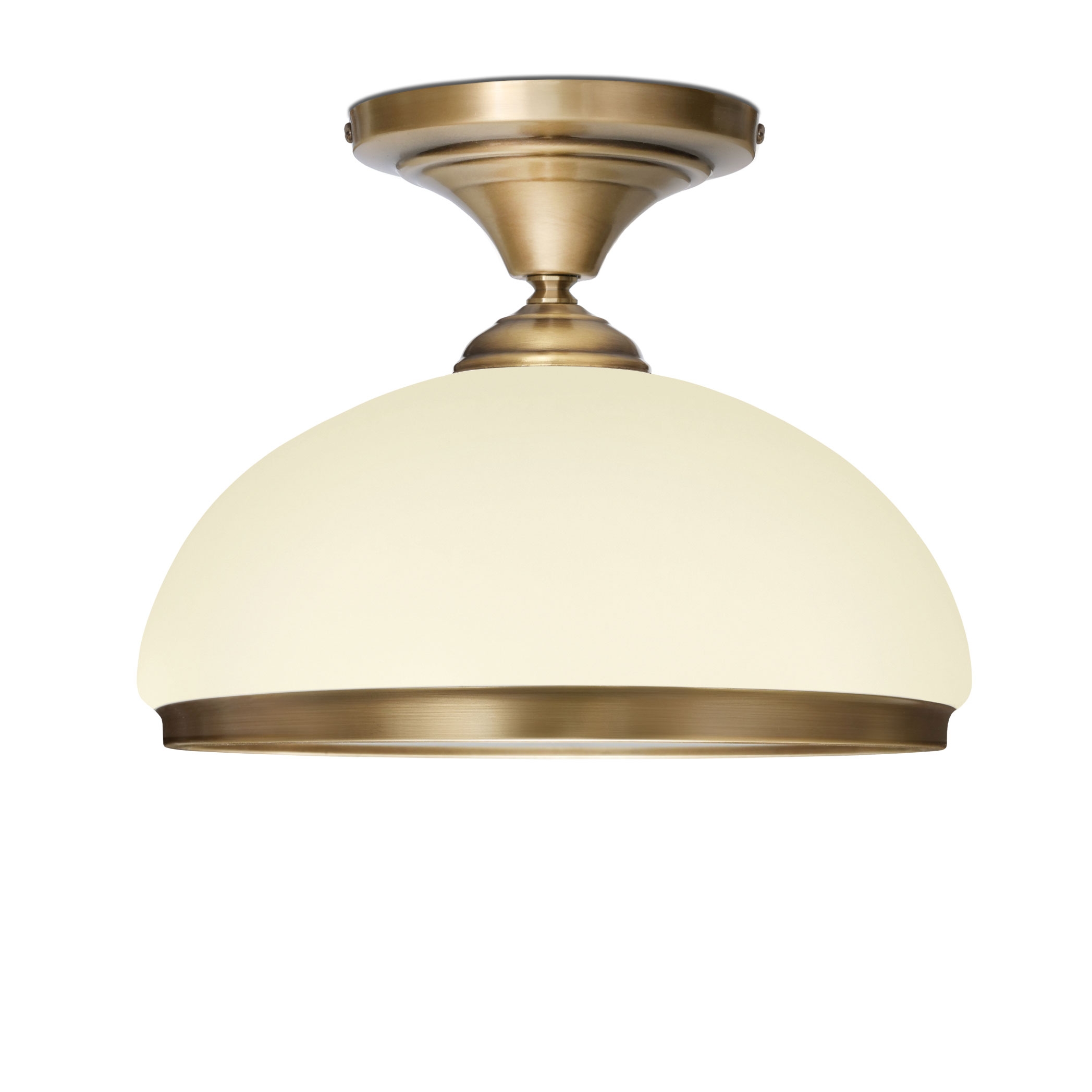 Niska mosiężna klasyczna lampa z kloszem 30cm MR-PL1GE30