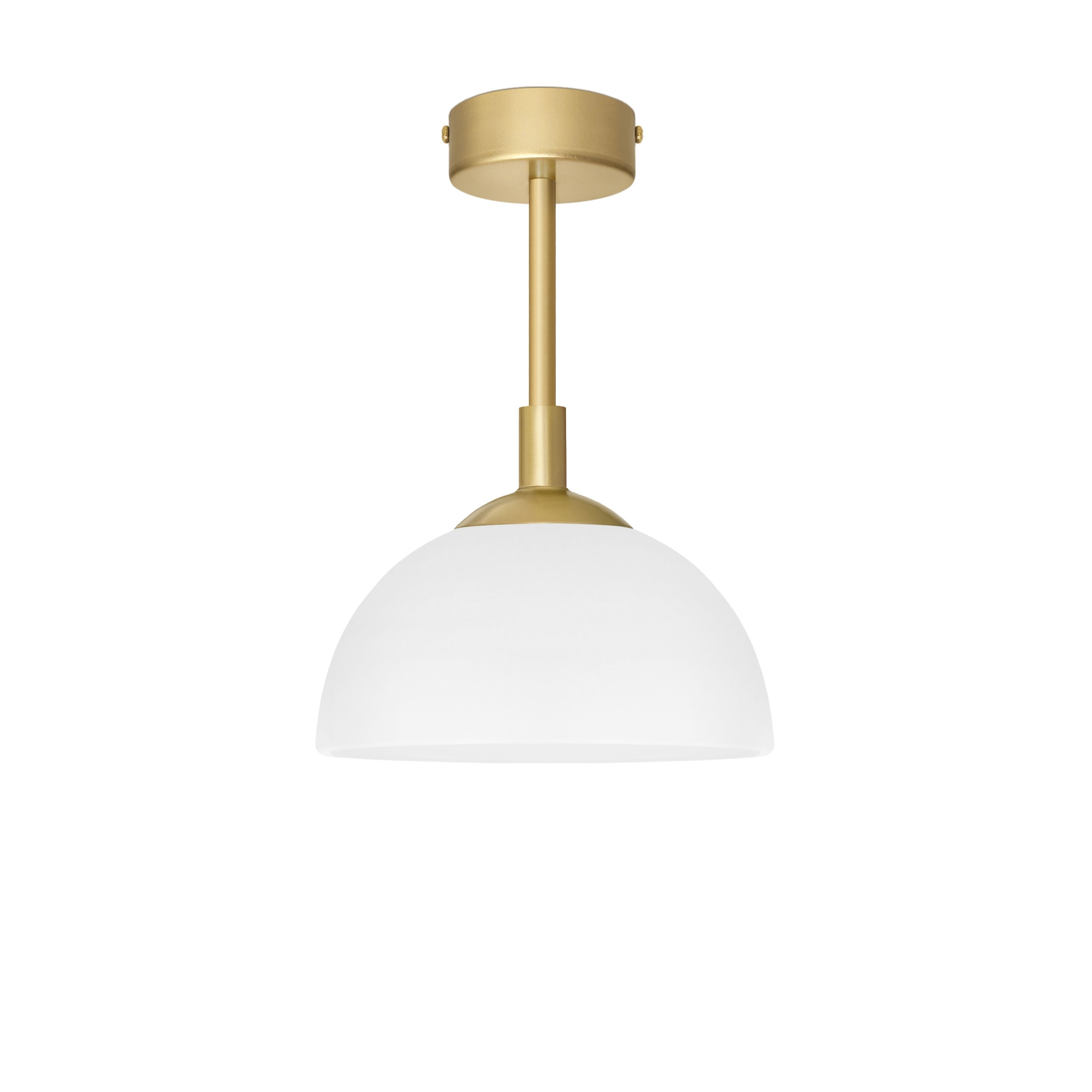 Niska lampa sufitowa modern z białym kloszem EM-S1B