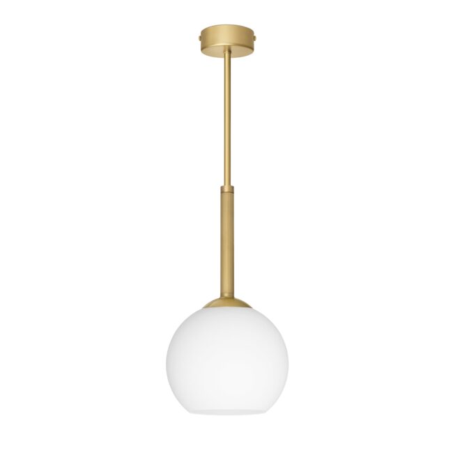 Lampa mosiężna wisząca z ryflowaną rurką EK-S1-18