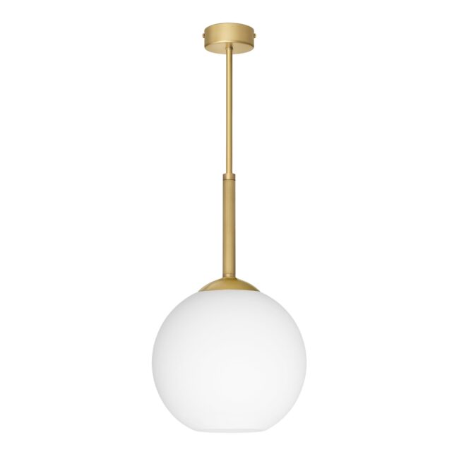Złota mosiężna lampa wisząca z dużą szklaną kulą EK-S1D-25