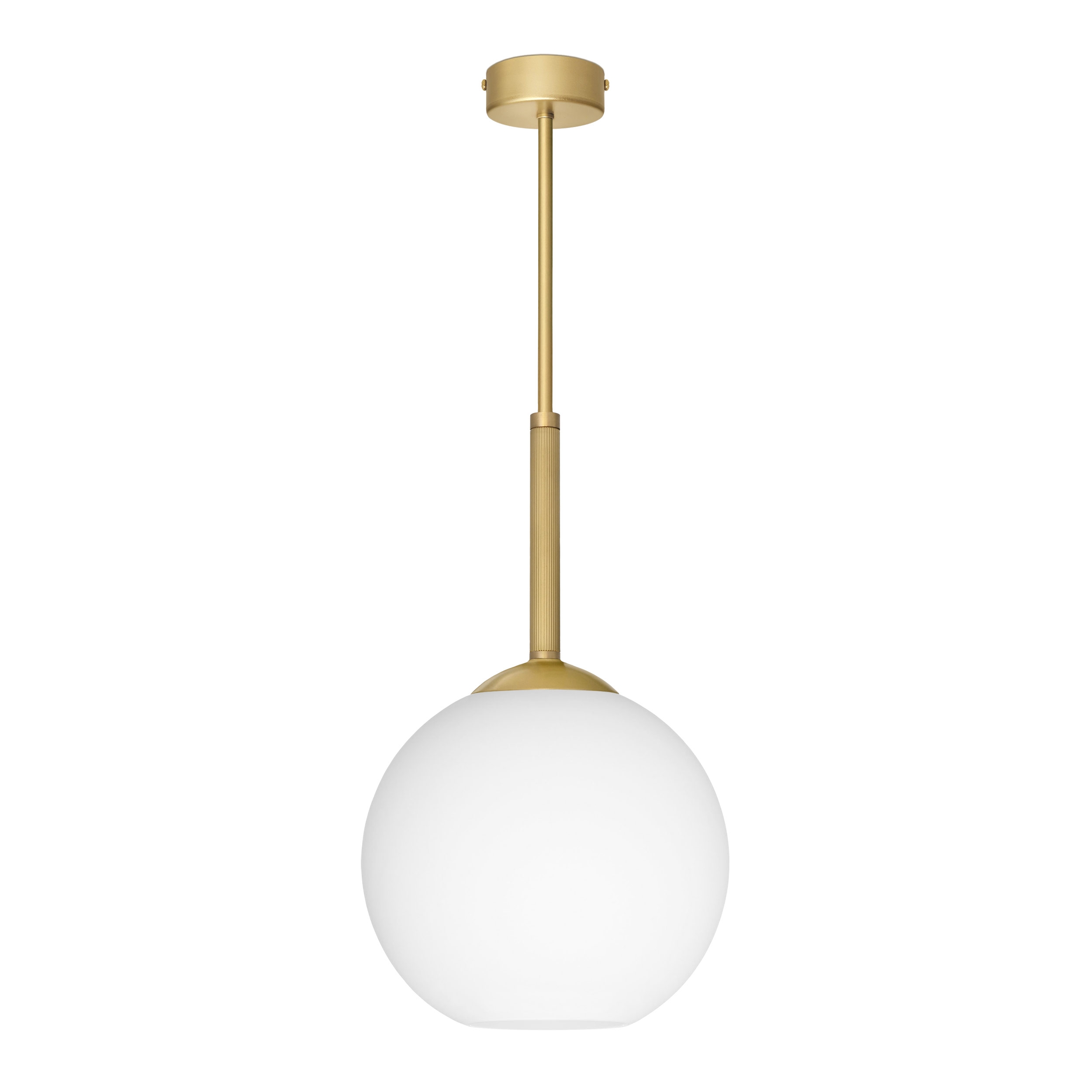 Złota mosiężna lampa wisząca z dużą szklaną kulą EK-S1D-25