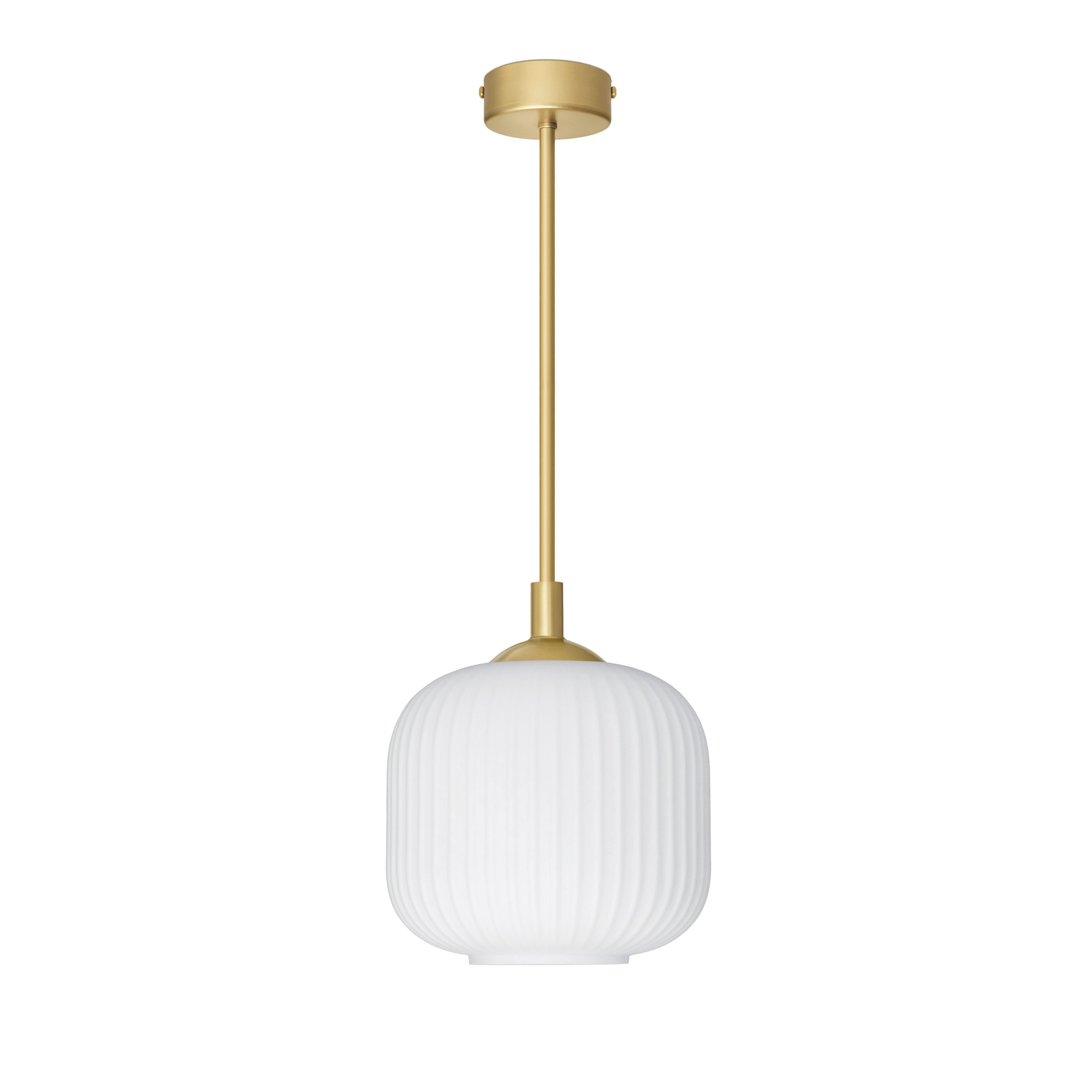 Lampa wisząca mosiężna z ryflowanym kloszem ER-S1U-19