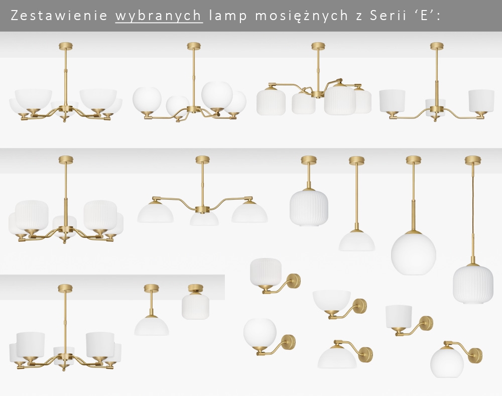 Złota lampa wisząca z ciekawym szklanym kloszem ER-S1G-19 - obrazek 4