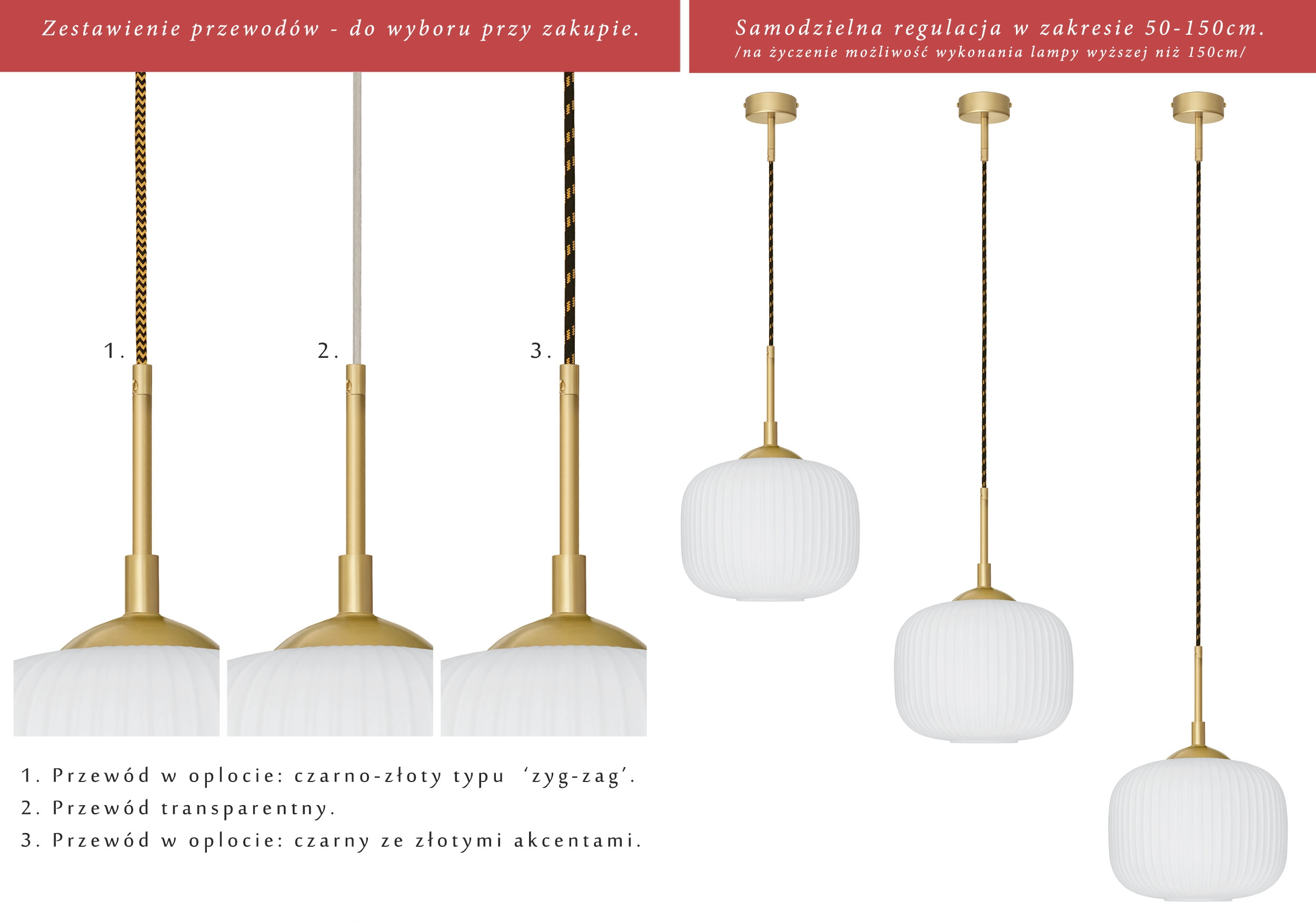 Nowoczesna lampa wisząca modern z kloszem 25cm  ER-S1G-25 - obrazek 2