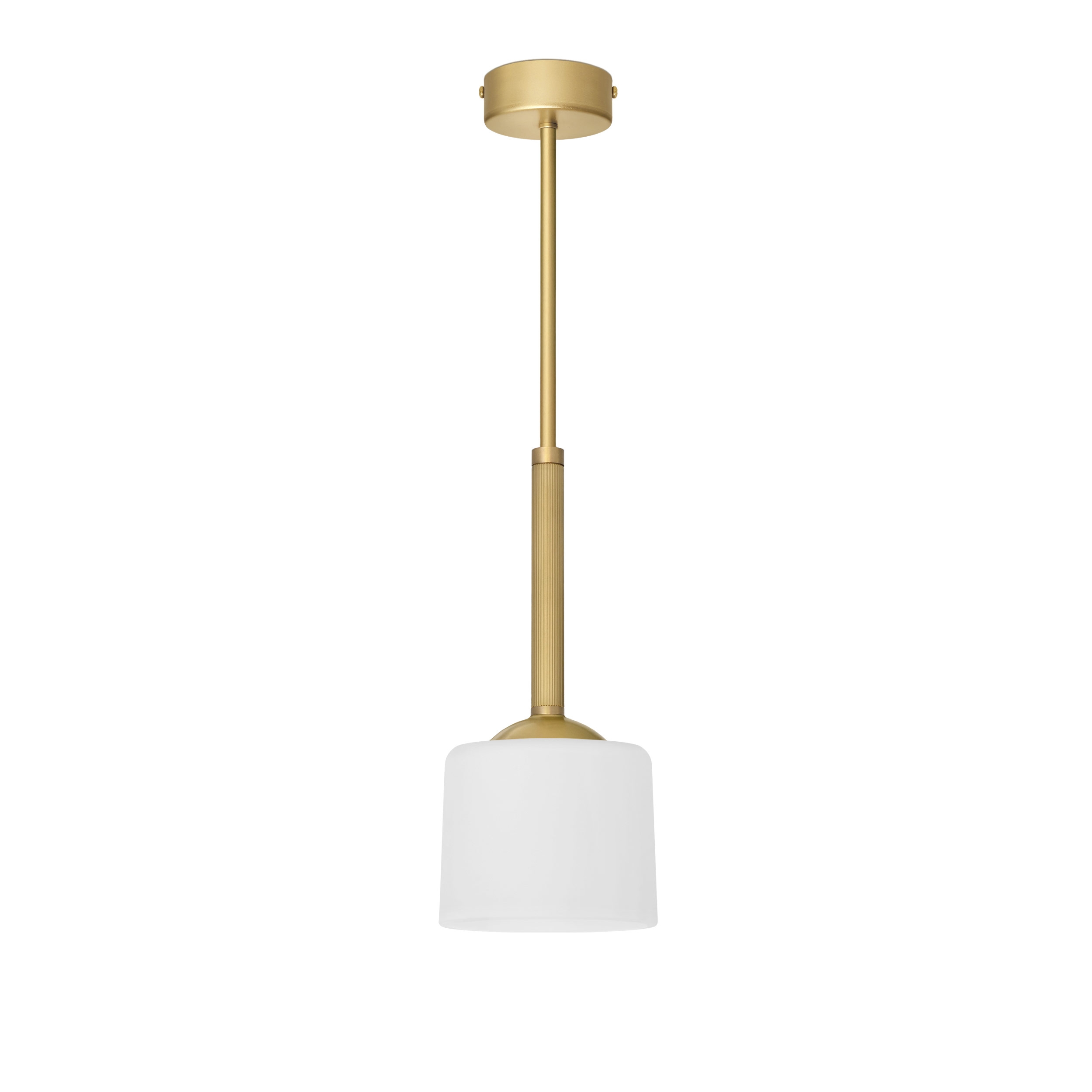 Lampa wisząca z mosiądzu z prążkowaną rurką EW-S1