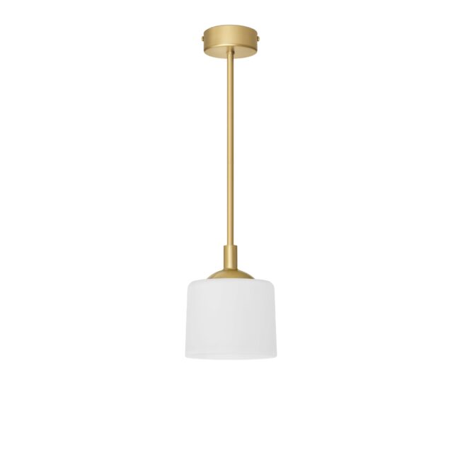 Prosta mosiężna lampa wisząca z małym kloszem EW-S1U