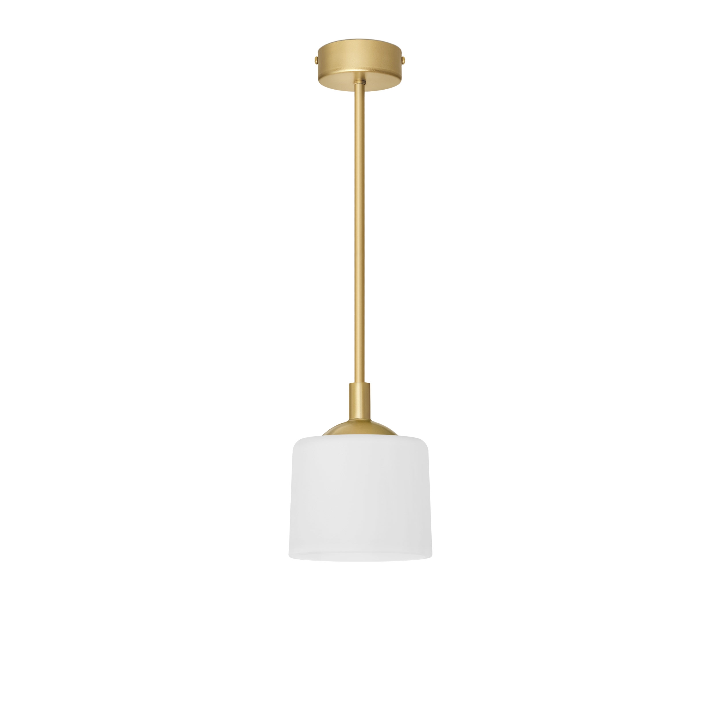 Prosta mosiężna lampa wisząca z małym kloszem EW-S1U