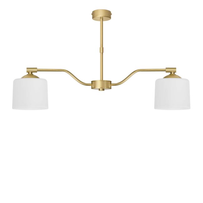 Prosta złota nowoczesna lampa dwuramienna EW-S2